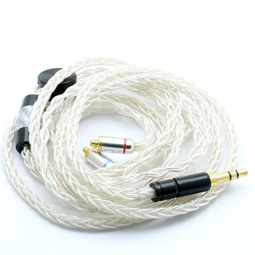 RTC1185 1,2 M 1,0 мм x 8 Core HIFI посеребренный обновленный кабель 3,5/2,5 Разъем MMCX/2Pin разъем для улучшения глубины саундстажа и присутствия - Цвет: RTC1185