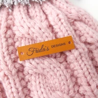 custom labels leather tags personalized tags knit labels custom name handmade knitting tags for hats logo pb1292