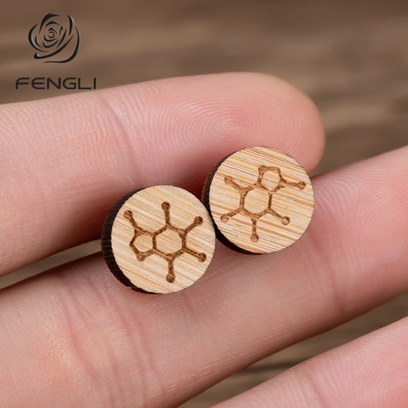 Мужские и женские серьги гвоздики FENGLI с химическим веществом ручной работы из