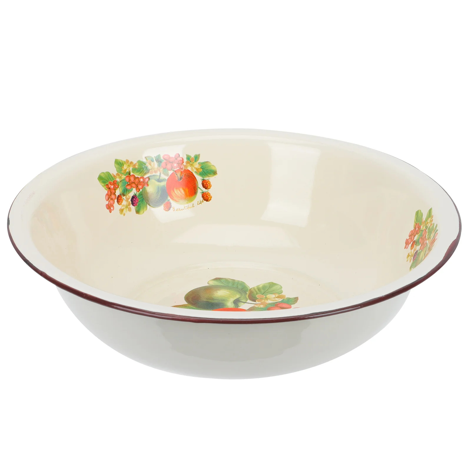 

1Pc Thickened Washing Basin Enameled Mixing Bowls Kitchenware (Random Style)
