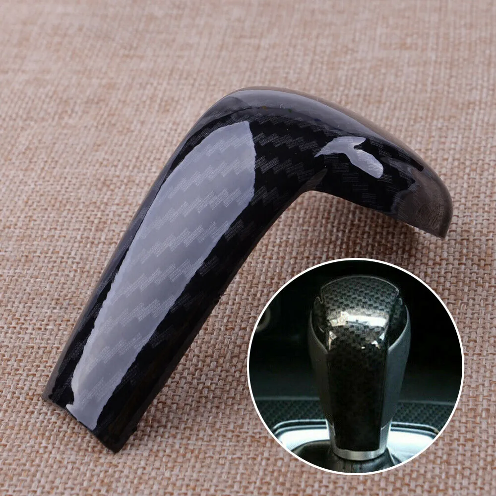 

1PCS Gear Shift Knob Cover Car Carbon Fiber Black For Mazda CX-5 2017-2021 Parts Replacement