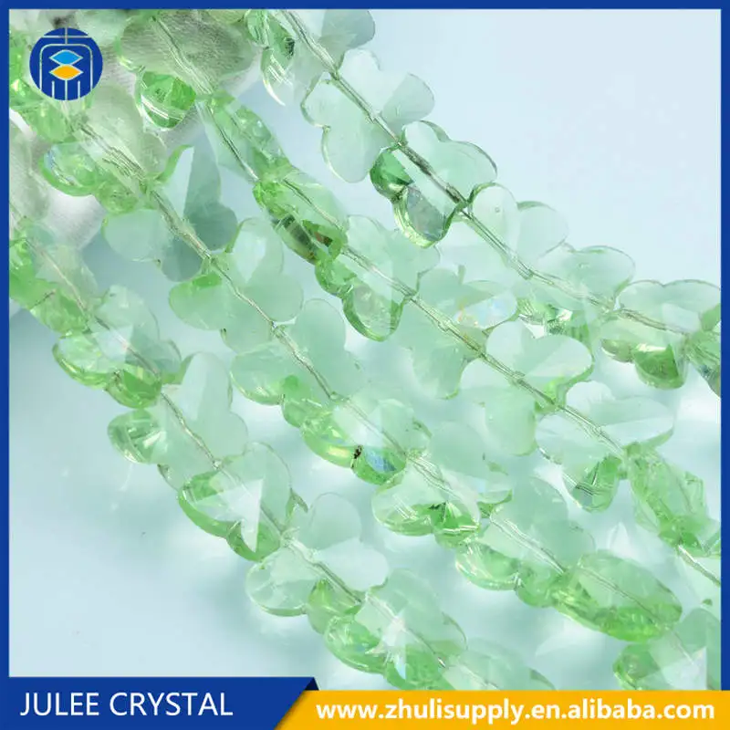 A52-C012 JuleeCrystal 10 мм 14 мм хрустальные бусины в форме бабочки для украшения дома - Цвет: A52-C012