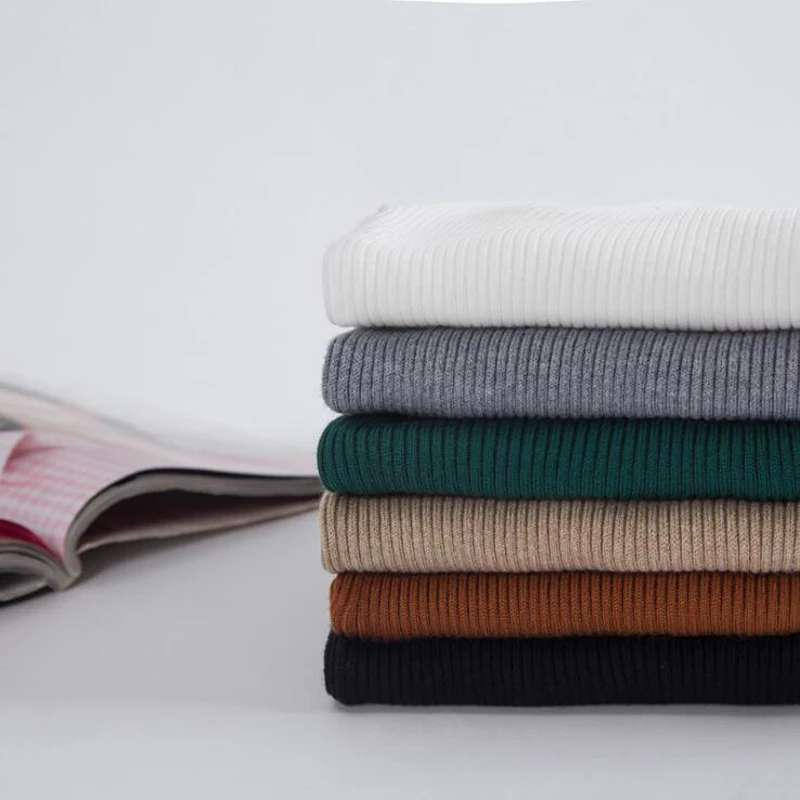 Винтажная водолазка женские пуловеры однотонный осенне-зимний Повседневный