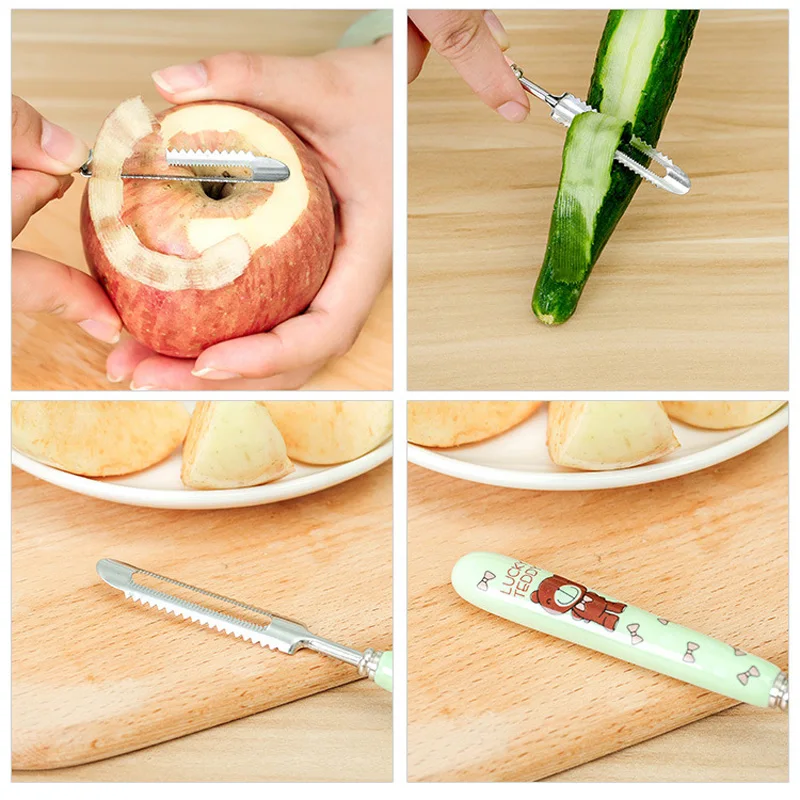 Очиститель фруктов и овощей мультяшный керамический нож для резки моркови