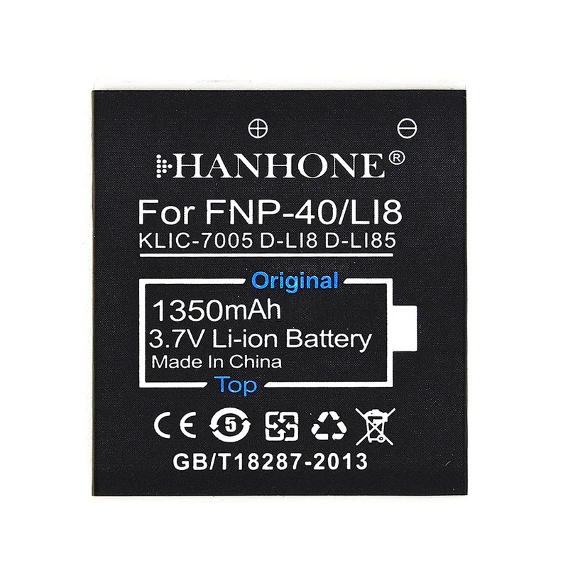 Фотокамера 1350 мА · ч|Цифровые аккумуляторы| |