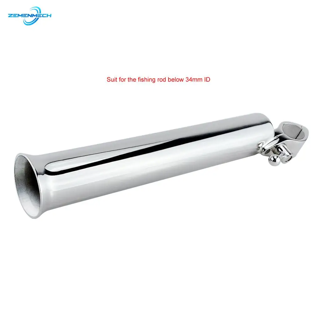 

2PCS Rail Mount 316 Stainless Steel Fishing Boat Rod Holder Rack Pole Bracket Stand For Fishing Rod Holder Yacht Boat Accessory