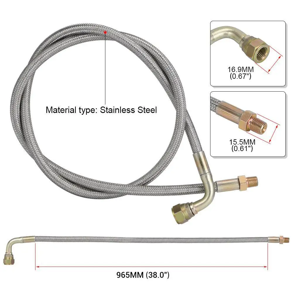 

Car Modification T3T4 Turbo Oil Supply Pipe Kit Turbocharger Oil Line Adapter Kit T04E 4AN