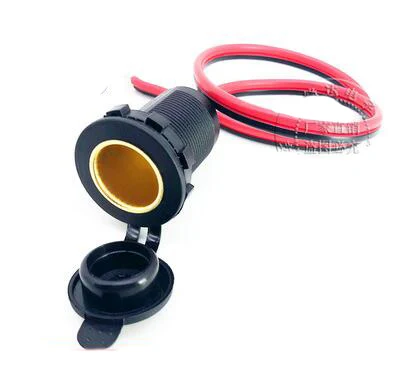 12V 20A Max 120W машинная Зажигалка для сигарет из чистой меди Зарядное устройство кабель женский разъем 2.5mmx2 провода автомобильные аксессуары - Название цвета: 30cm puer copper