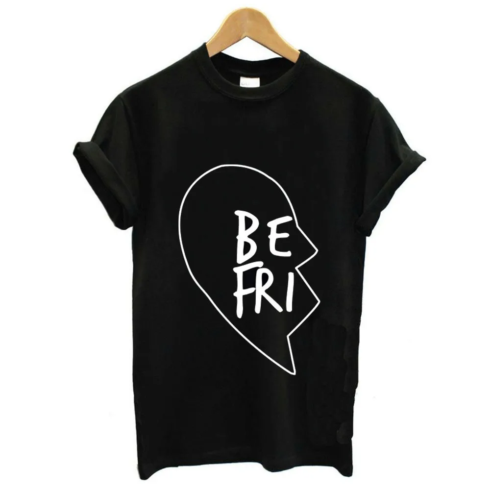 &quotЛучшие друзья&quot Сращивание футболка с печатными буквами Для женщин короткий