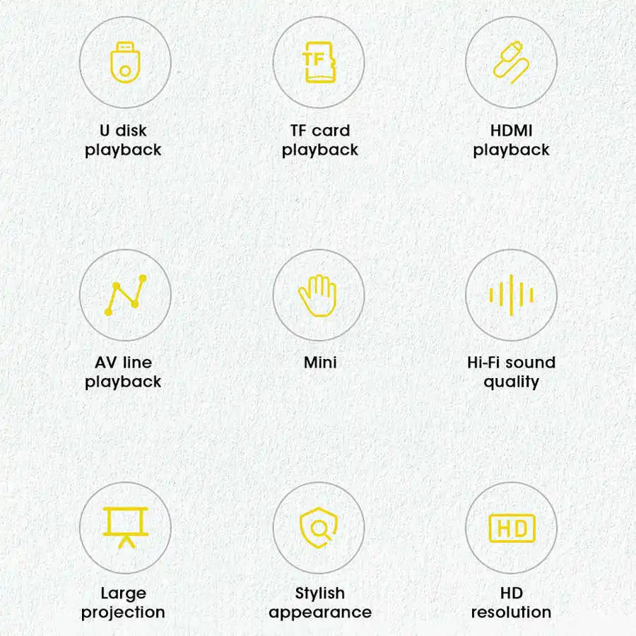 Карманный мини светодиодный проектор для домашнего кинотеатра 1080P 100 240