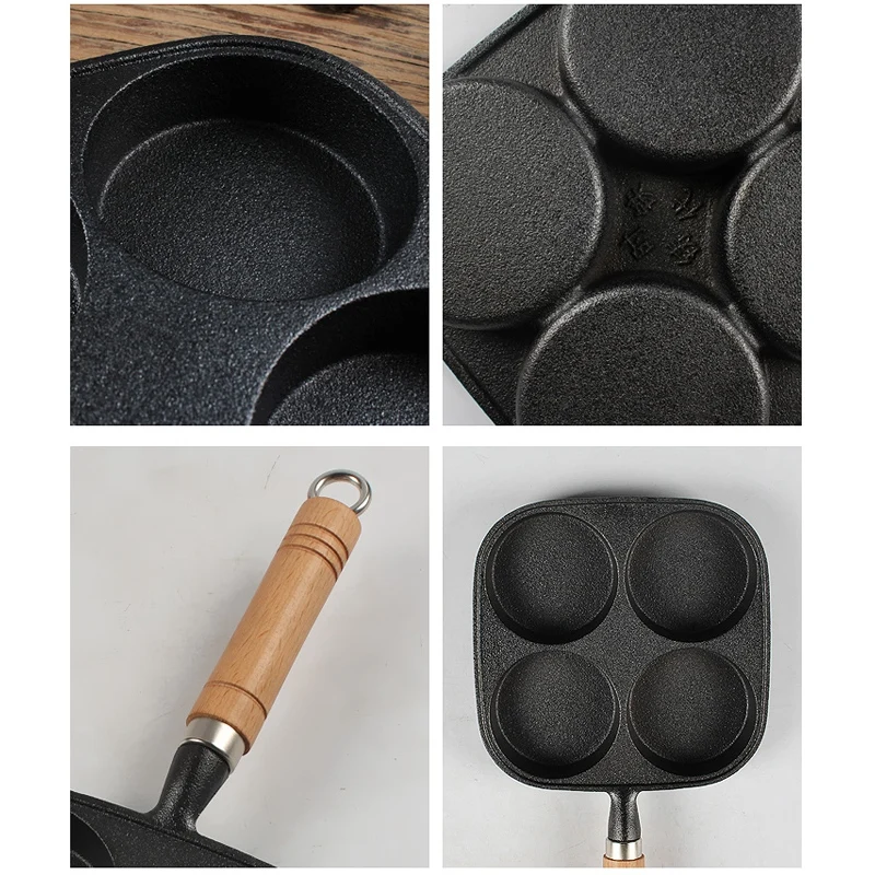 

Cast Iron Egg Hamburger Mould estic Fried Egg Artifact Deepened Egg Burger Pan Non Stick Pan