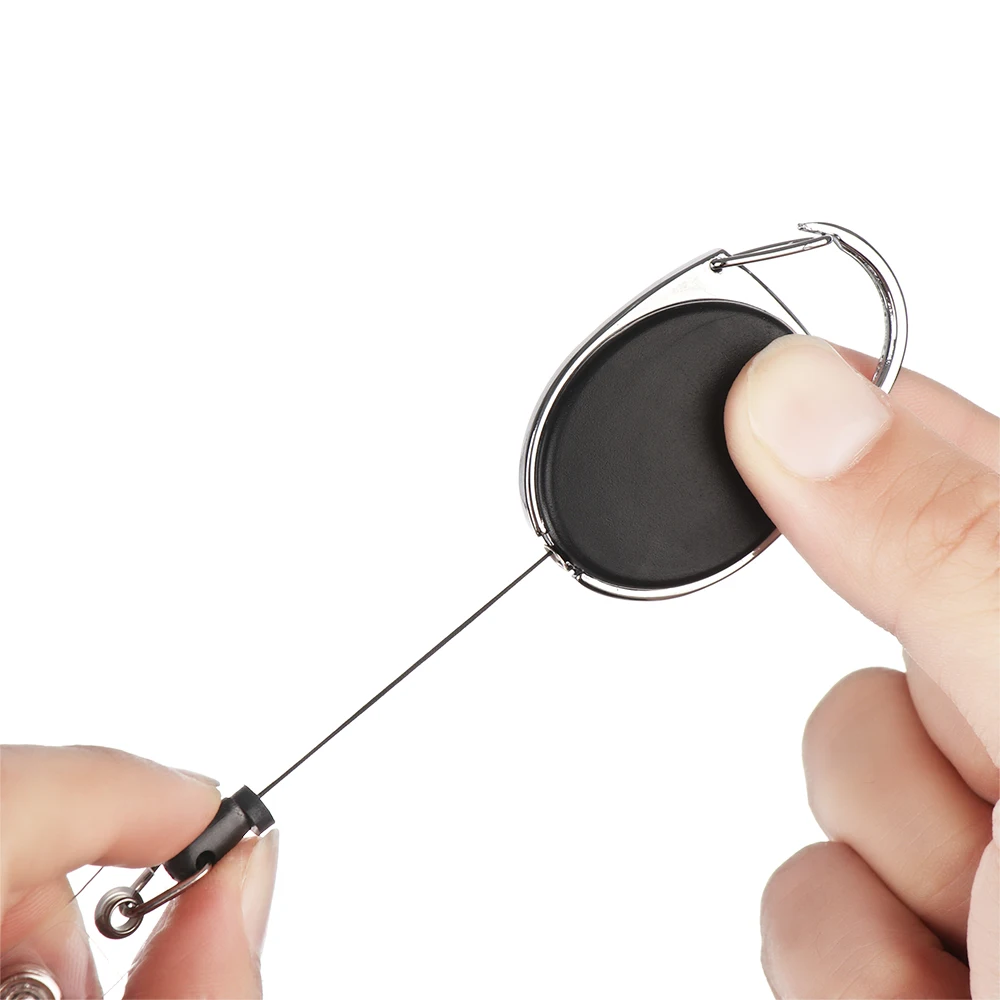 

New Credit Card Case Women Men Retractable Pull Badge Holders with Reel Clip and Clear ID Card Holder