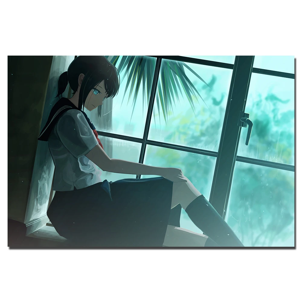 Аниме Школа плакат цельнокроеное платье Картина на холсте украшение стены в