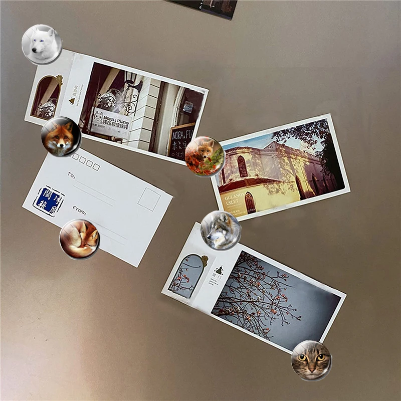 Забавный Магнит на холодильник в виде обезьяны 30 мм стеклянный купол магнитные