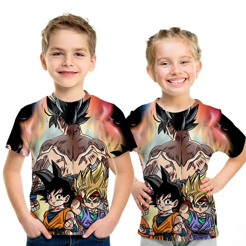 Супер Saiyan Son Goku/детская футболка для мальчиков и девочек модная папы мамы ребенка