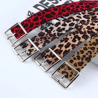 new women leopard texture printted waist strap fashion geometric buckle belt dress waistband corset waist seal girdle accessory