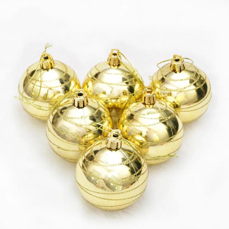 6 шт. новогодние подвесные шарики для ёлки диаметр см | Дом и сад