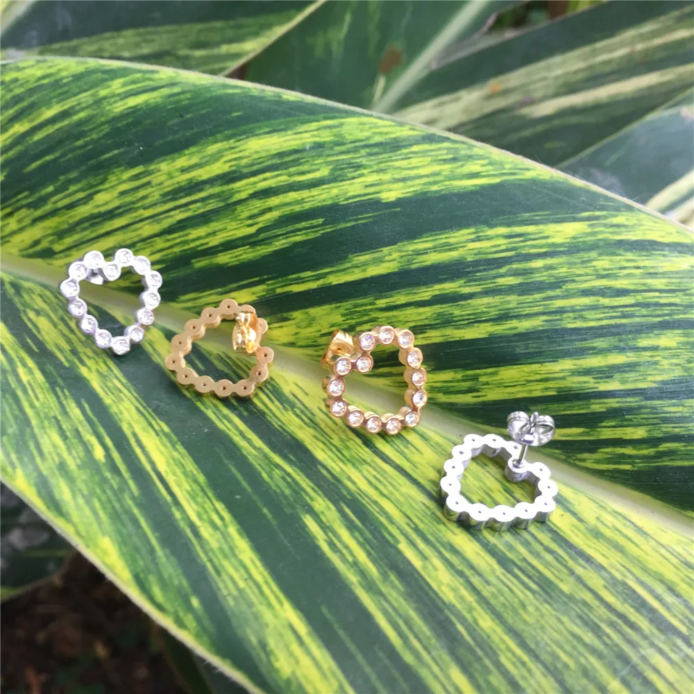 Романтичные серьги Нержавеющая сталь в форме сердца sharp | Украшения и аксессуары