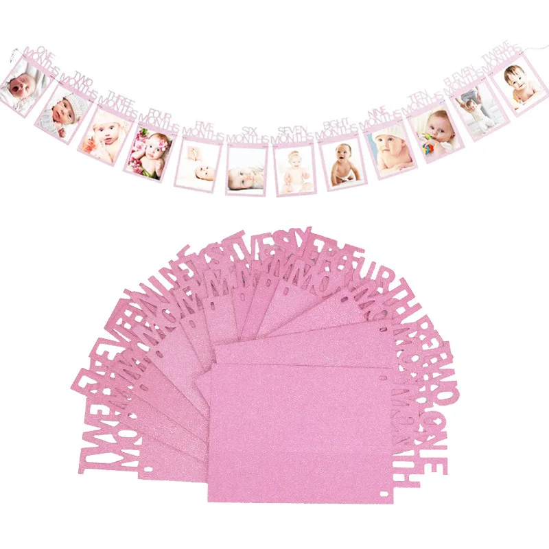 Фоторамка на день рождения pull flag baby age фото папка 12 месяцев Фото Стена фон баннер