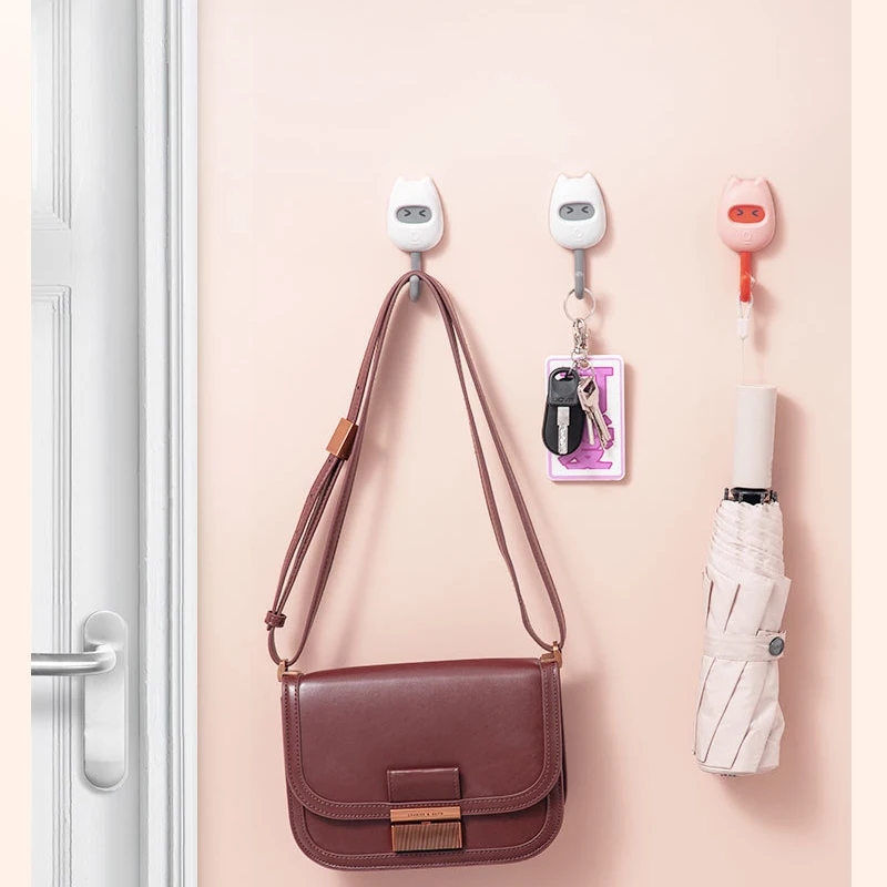 

Hook Viscose Stickers Wall Hanging Kitchen Creative Hooks Seamless Hole-free Door Bathroom Hooks