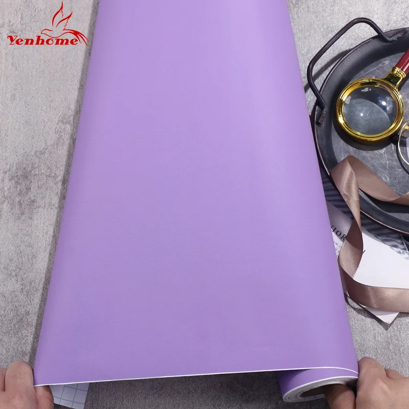 

Self-adhesive Solid Color Wallpapers Bedroom Furniture Renovation PVC Wall Stickers Modern Matte Waterproof Desktop Cabinet Film