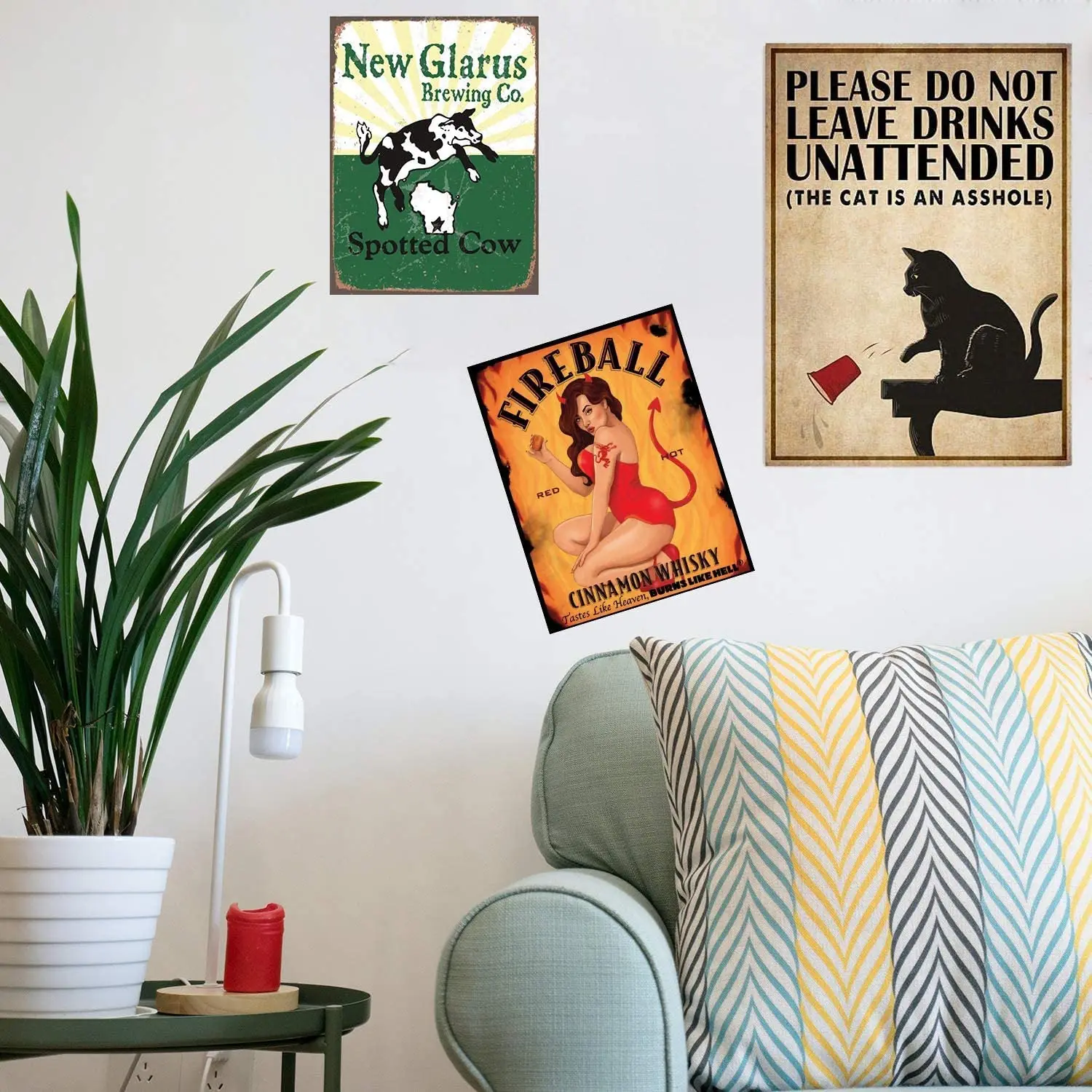 

Coffee Company Siamese Cat Poster Art Print Gift for Cat Lover Retro Wall Decor Bar Sweet Home Farmhouse Decor Metal Tin Sign