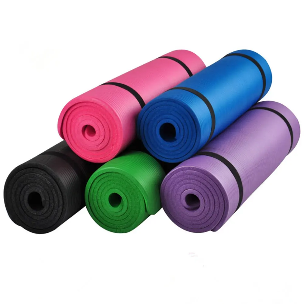 

15mm Thick NBR Pure Color Anti-slip Yoga Mat 183x61x1.5cm Fitness Yoga Equipment