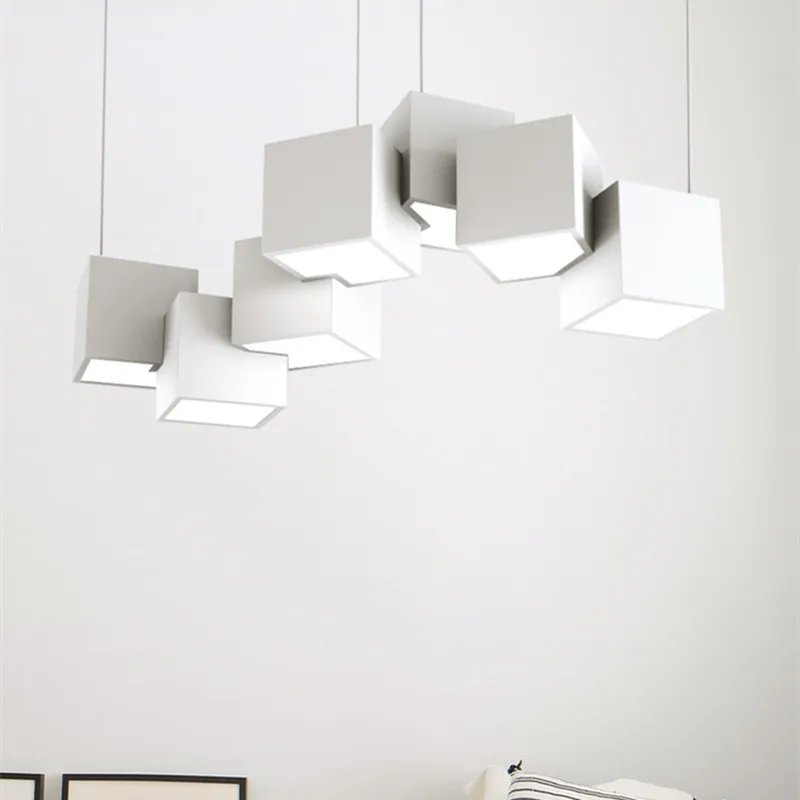 Креативная люстра простая индивидуальная куб скандинавский пост современный