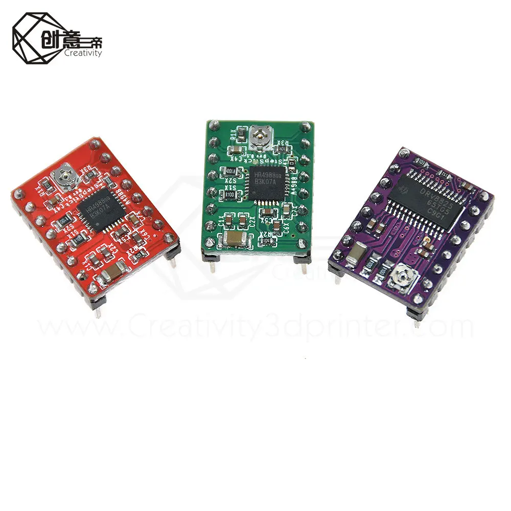 5 шт./лот 3D части принтера StepStick A4988 DRV8825 Драйвер шагового двигателя постоянного тока с радиатором Перевозчик