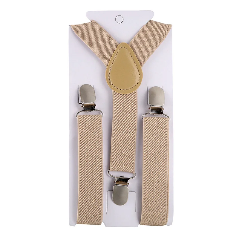 Soild цветные детские подтяжки для маленьких мальчиков и девочек подвесной зажим