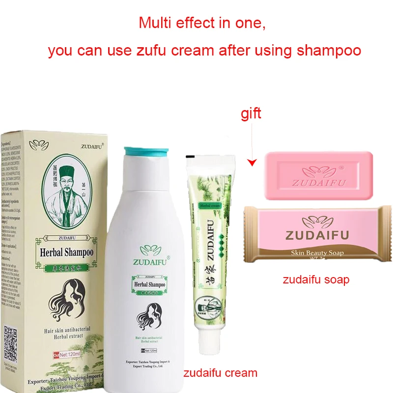 

120Ml Zudaifu Herbal Ginseng Keratin Hair Treatment Shampoo Mite Growth and Removal Care Repair Hair Antibacterial Serum