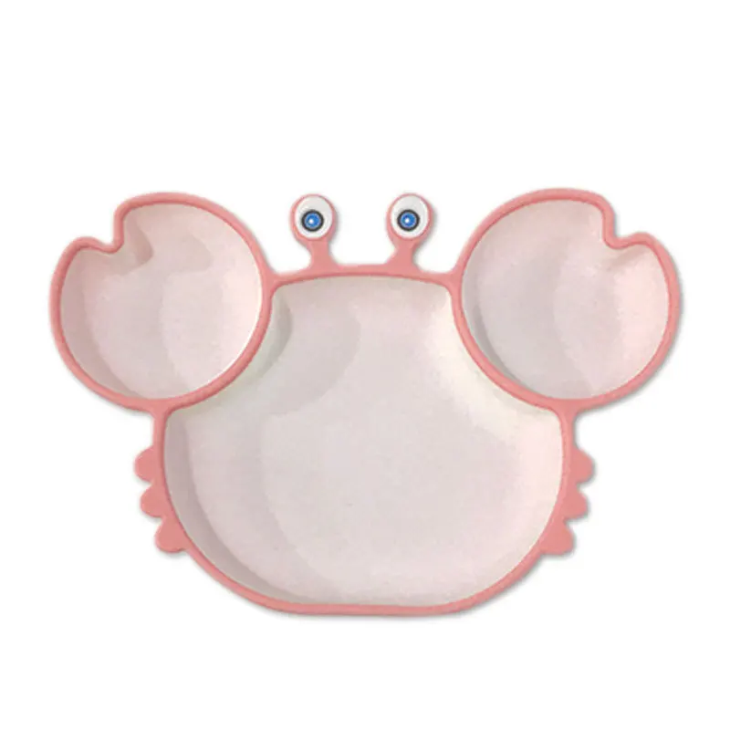 

Food Silicone Children's Tableware Fall Prevention Kids Suction Cup Plates Kids Cartoon Dishware Set Baby Feeding Bowl Plates