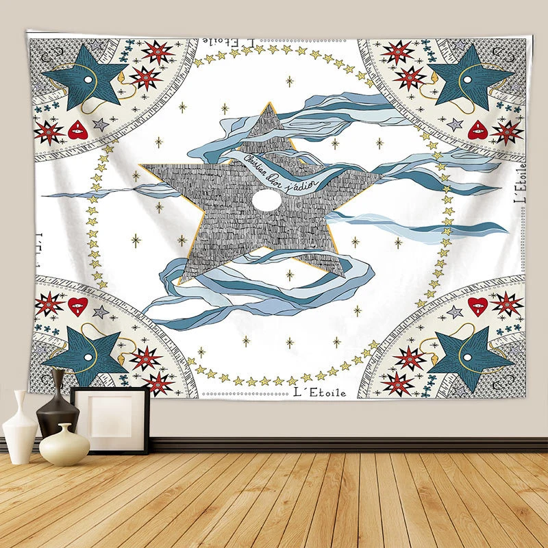 Звезда Гобелен Мандала ковер Настенное подвесное одеяло индийское свадебное