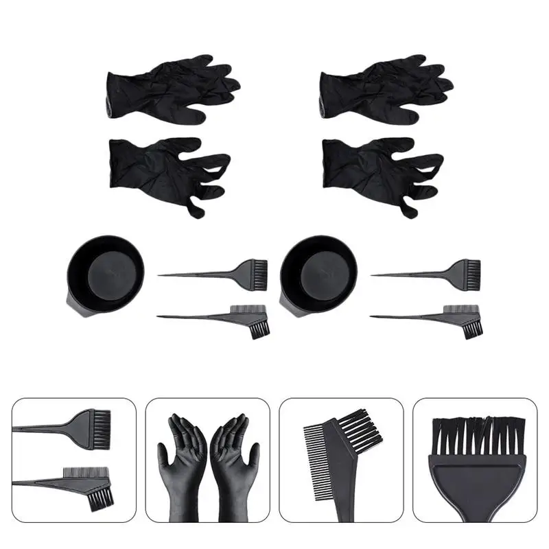 

8pcs Portable Practical Hairdressing Tool Hair Tint Tools Hair Dye Gloves Hair Coloring Kits for DIY Hair Salon Home
