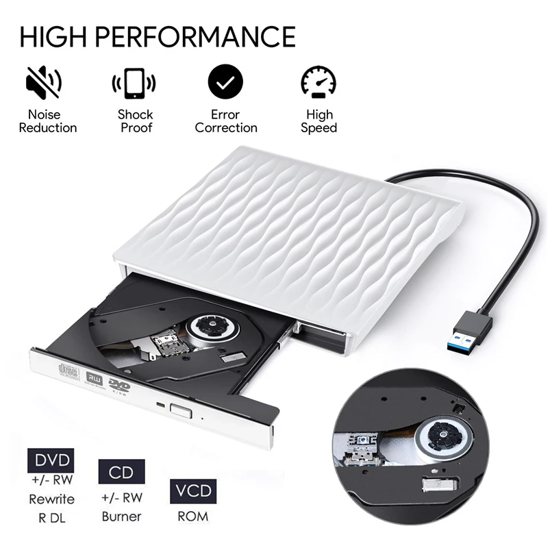 YAHEY 2019 USB 3 0 Type C Внешний привод CD/DVD RW ГОРЕЛКА оптический писатель плеер для Apple Mac book