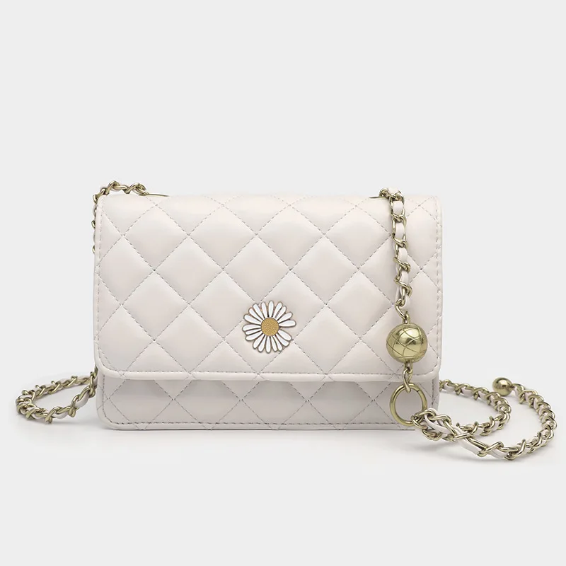 

2021 new small daisy messenger bag women's fashion high quality one shoulder chain bag ladies wallet shoulder bag