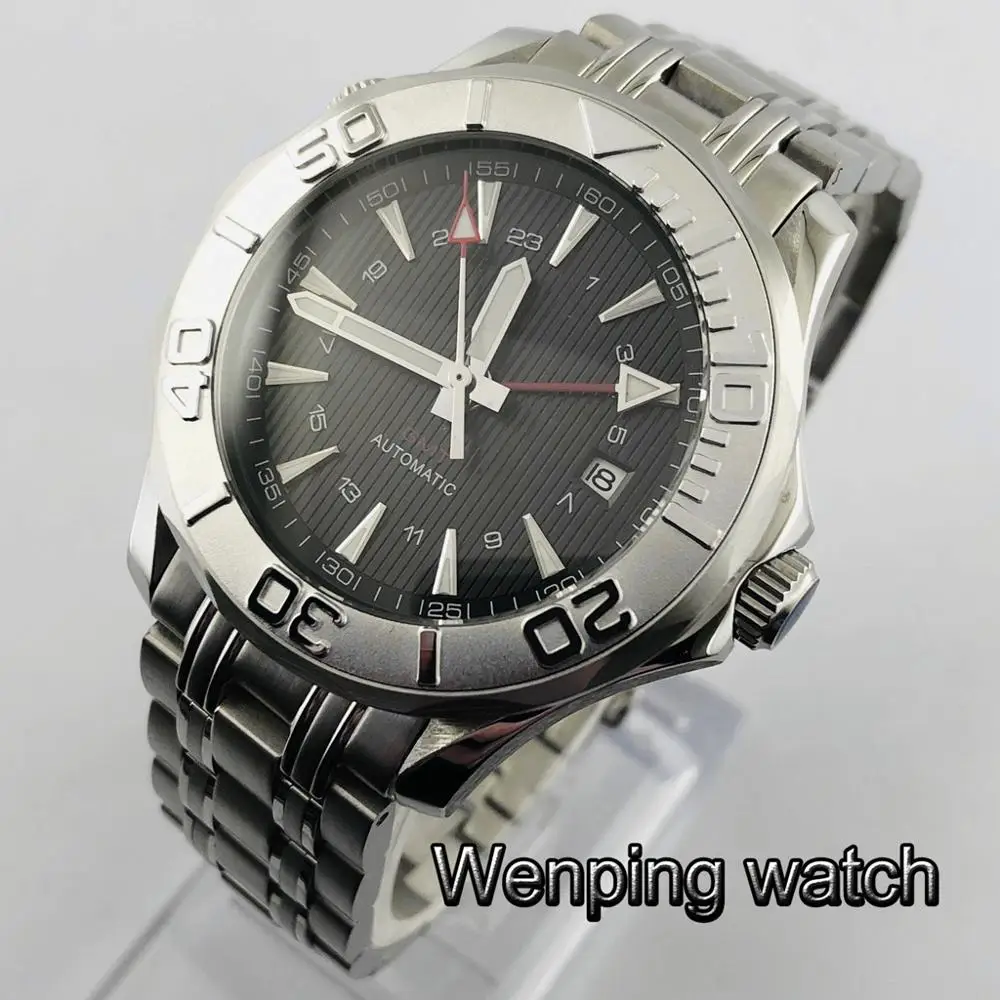 Bliger 41 мм серебряный корпус из нержавеющей стали сапфировое стекло нержавеющая