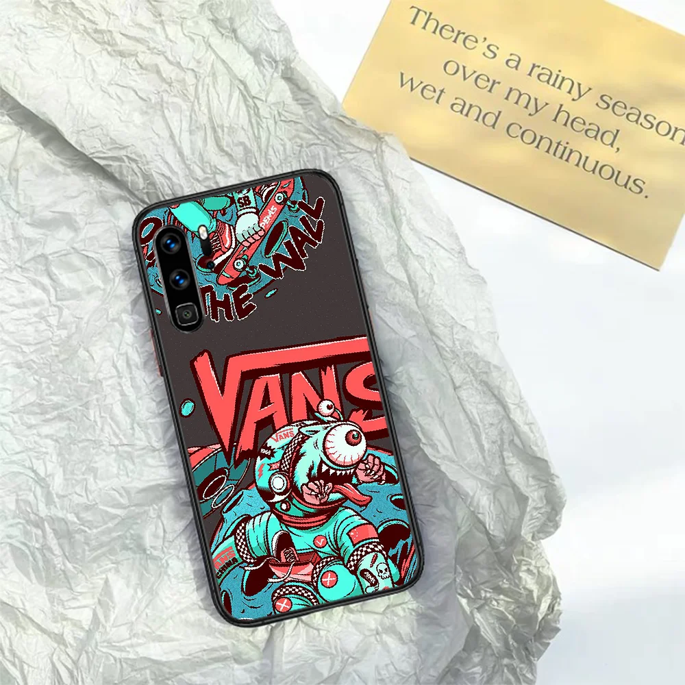 

Trend Brand Shoe Sneakers vanses Phone Case For HUAWEI P 9 10 20 30 40 Lite smart Pro Z 2019 Nova 5T 6 7 i black Funda Silicone