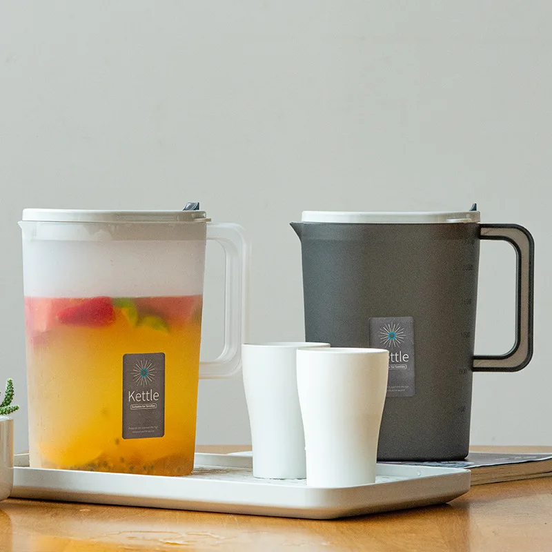 

Plastic Japanese Water Jug Heat Resistant Creativity High Capacity Water Jug Minimalist Refrigerator Jarras Drinkware DE50SH