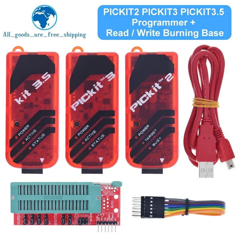 PICKit2 PICKIT3 PICKit3.5 программатор + PIC ICD2 PICKit 2 PICKIT 3 PICKIT 3,5 программируемый адаптер универсальный программатор сиденья