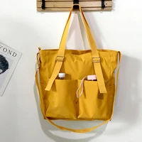 canvas tote bag women designer handbag 2021 new girl shopper fashion casual solid color large capacity waterproof crossbody bags