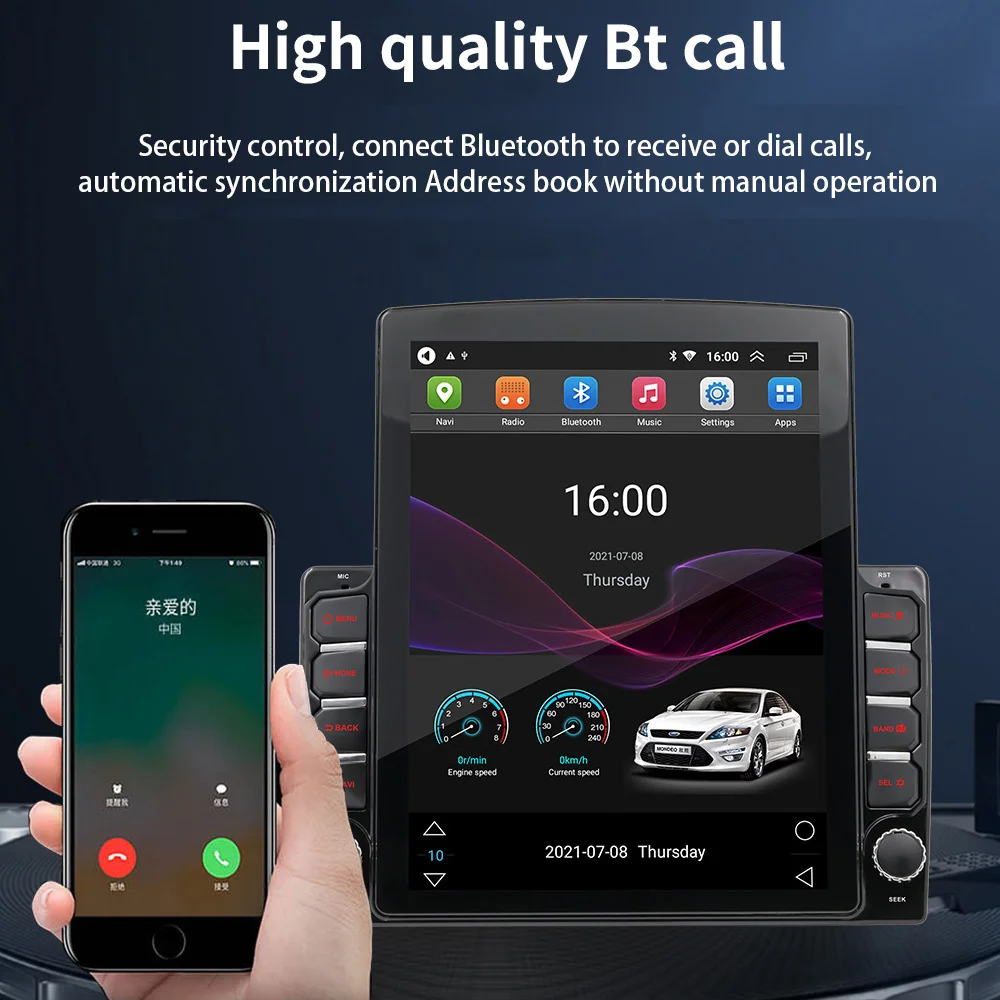 Автомобильный GPS-радиоприемник Android 10 1 2 DIN 9 7 дюймовый мультимедийный плеер