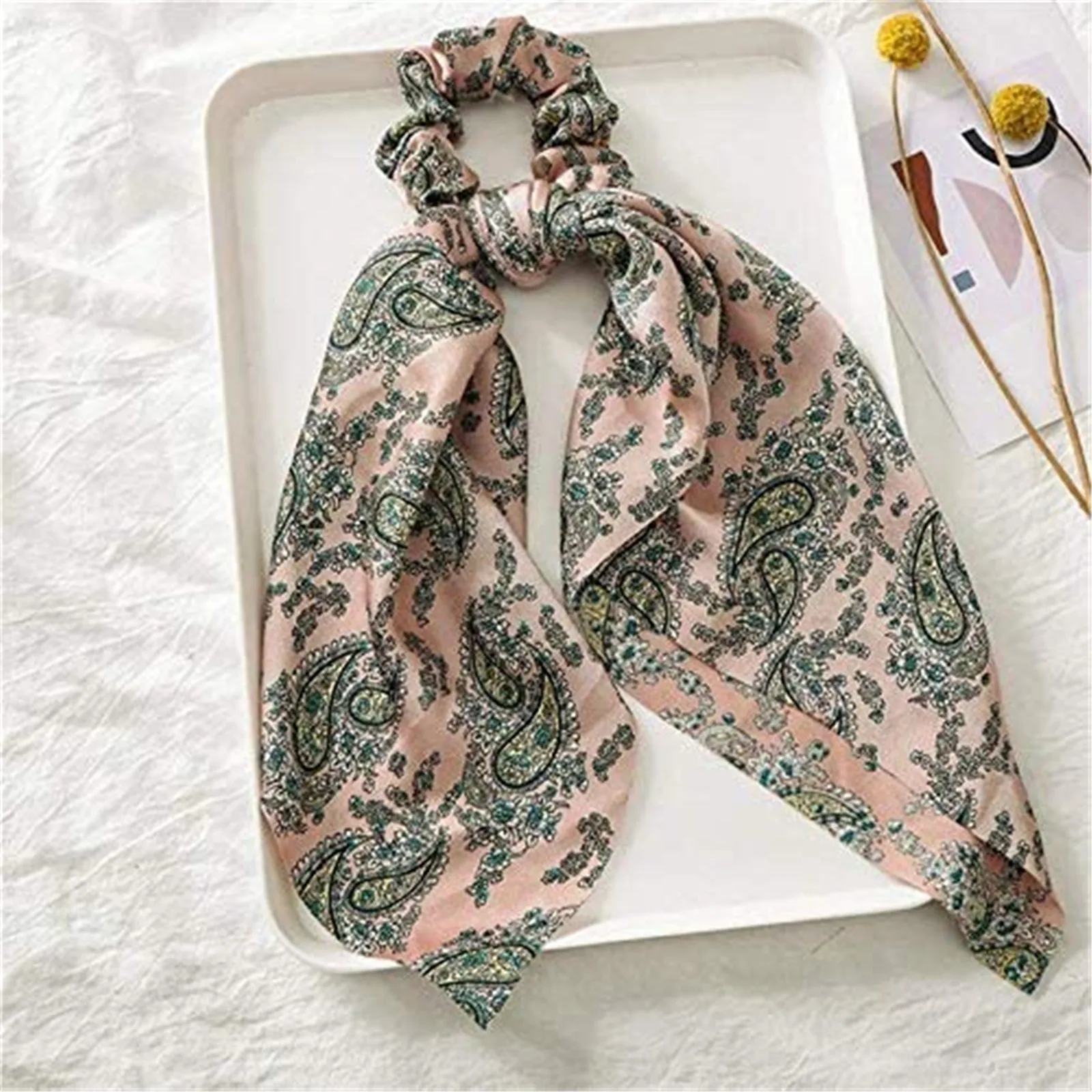 

1PC Women's New Print Streamers Hair Ring Ladies Large Hair Rope Hair Jewelry