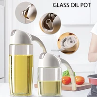 new hot glass oil pot automatic opening closing large capacity leak proof seasoning bottle for household soy sauce vinegar oil