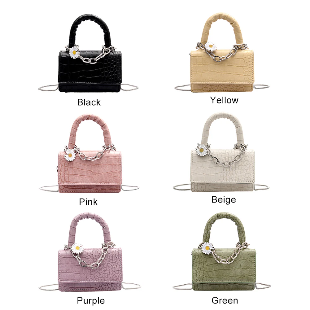 

Women PU Leather Shoulder Bags Messenger Handbag Pattern Ladies Mini Fashion Chain Elegant Crossbody Shoulder Bag