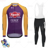 new alpecin fenix 2021 cycling jersey long sleeve suit breathable autumn bicycle mtb racing wear jacket ciclismo bib pants set