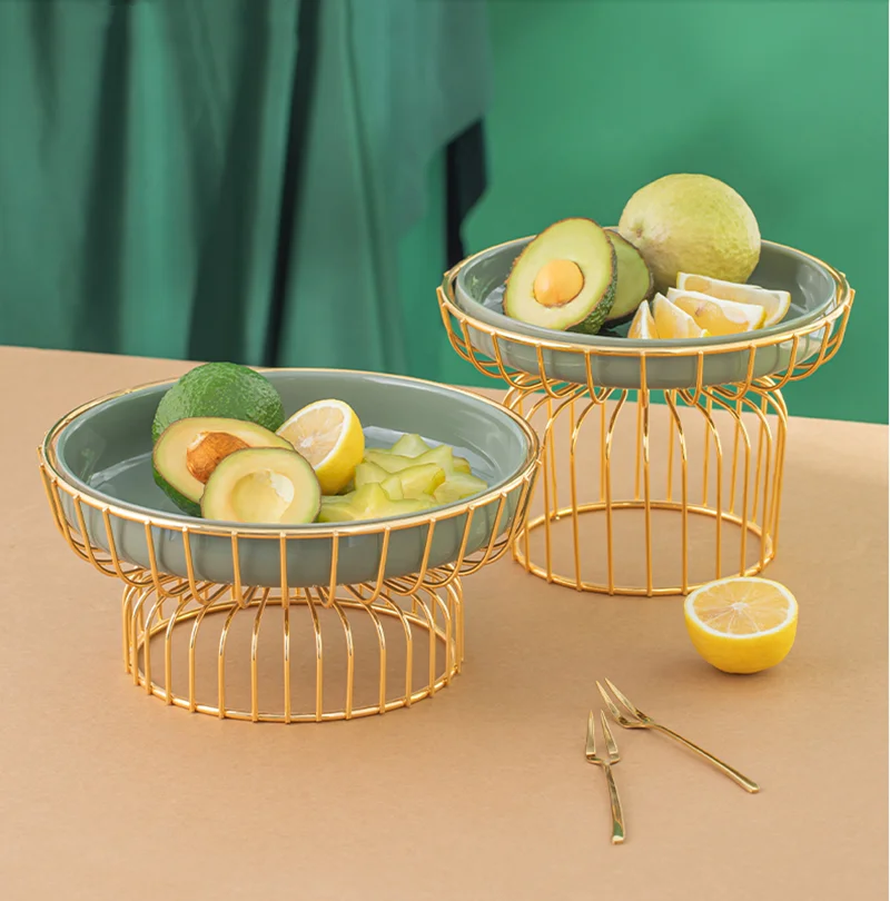 

Modern Light Luxury Dried Fruit Plate Creative Living Room Ceramic Fruit Plate Ornaments Snack Snack Plate Home Decoration