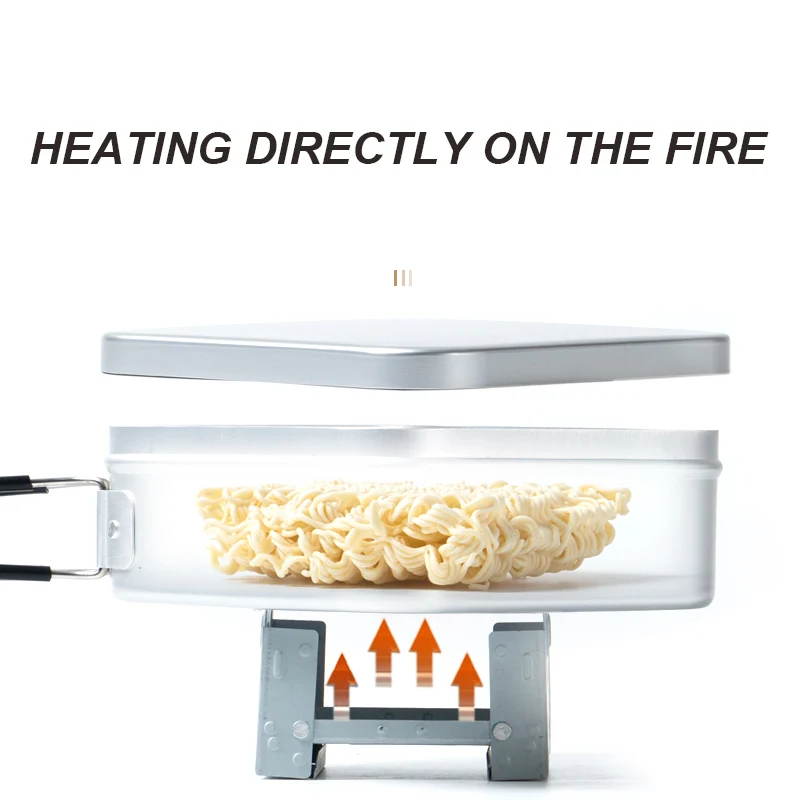 Ланч-бокс из алюминиевого сплава коробка нержавеющей стали для пикника наружный