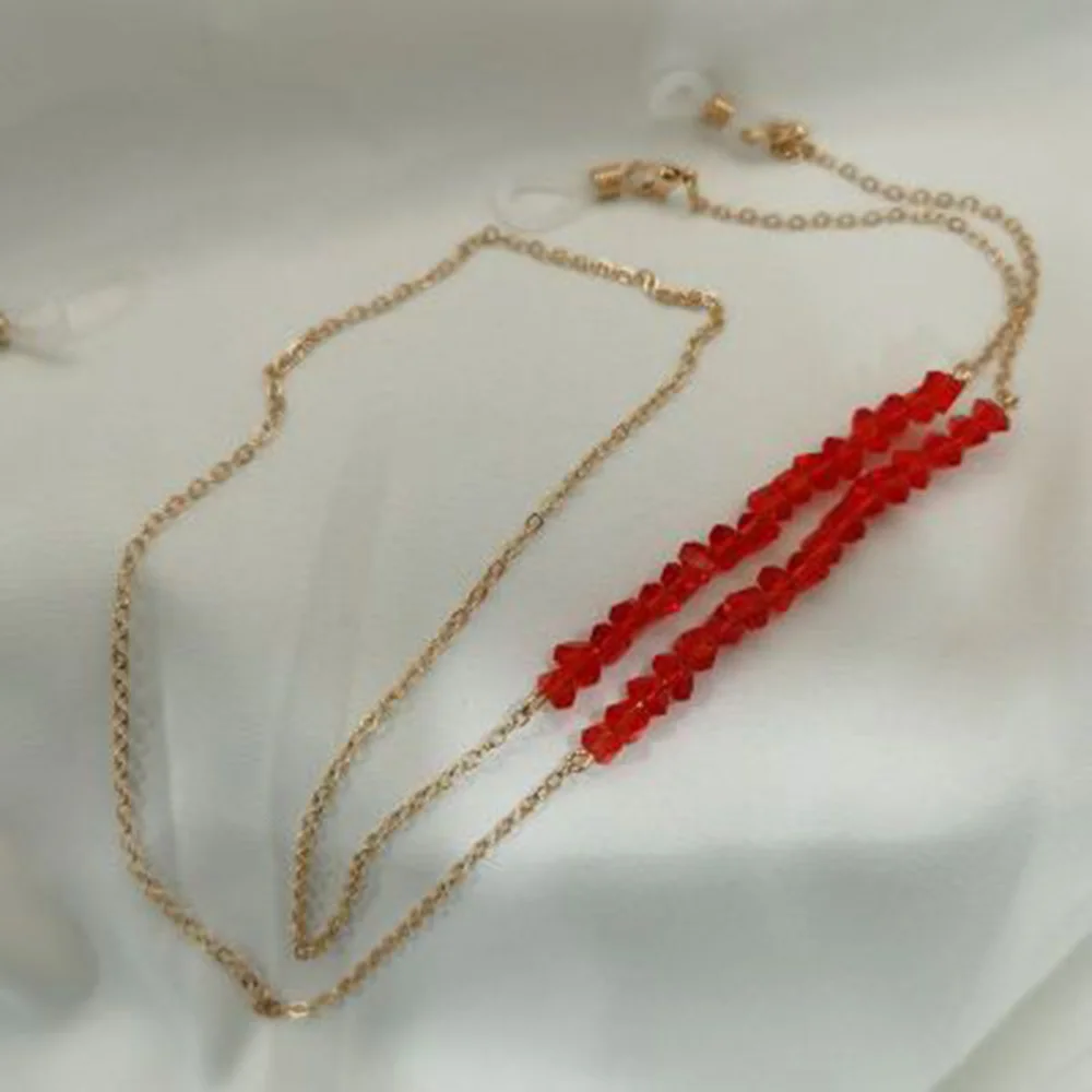 

New Color Special-shaped Peach Heart Stone Glasses Chain Sunglasses Chain Personalized Women's Mask Chain