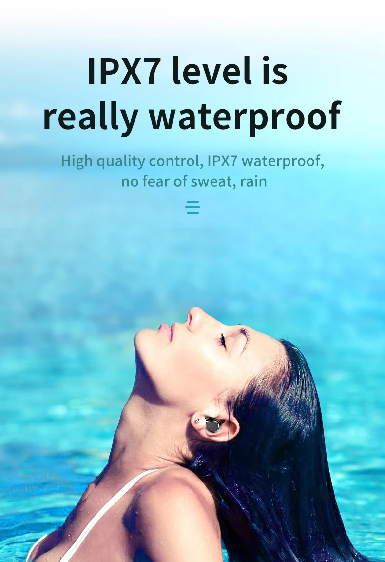 Новые мини Bluetooth беспроводные 5,0 наушники спортивные HIFI стерео HD микрофон музыка Handfree IPX7 водонепроницаемый для смартфона